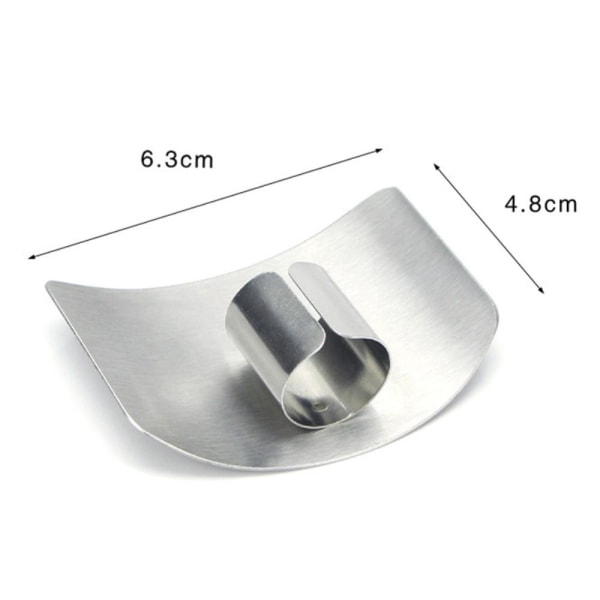 Stainless Steel Finger Guard for Safe Cutting Vegetables Fruit Silver chrome