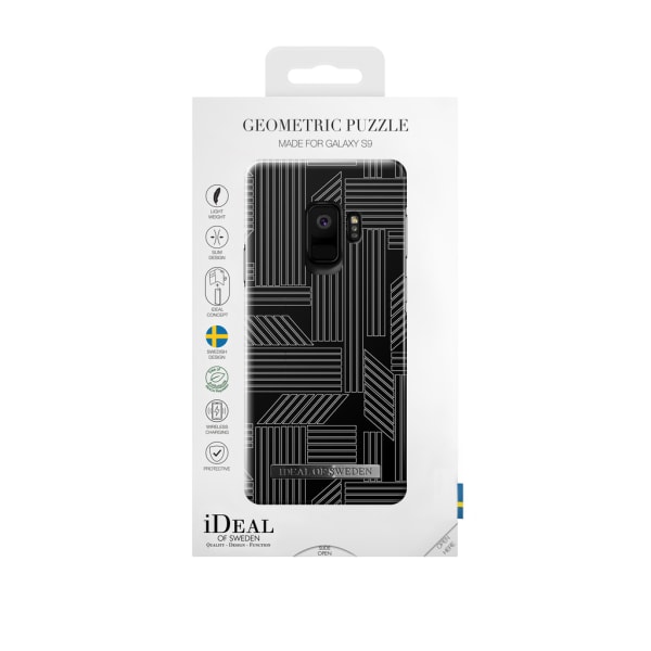 iDeal Of Sweden Samsung Galaxy S9 Case - GEOMETRIC PUZZLE Black