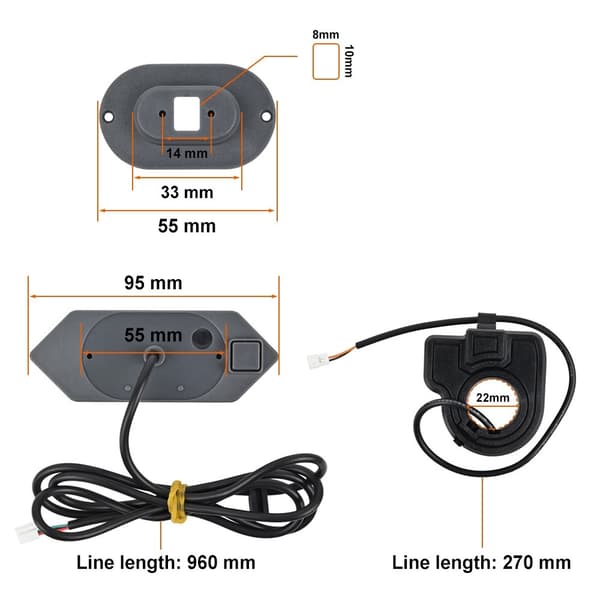 För Ninebot Max G30 Bakljus Blinkers LED Scooter Baklykta Röd