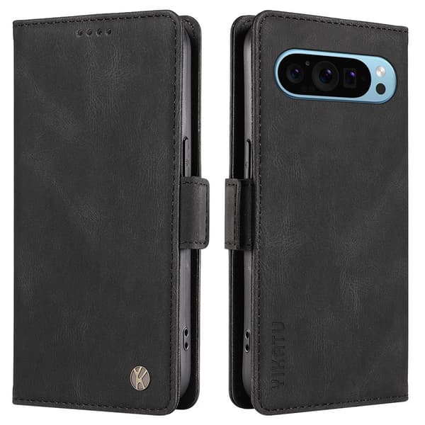 YIKATU støtsikker deksel for Google Pixel 9 / Pixel 9 Pro med hudvennlig overflate Black