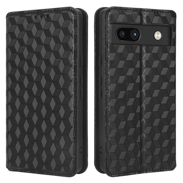 Rhombus tegnebog taske til Google Pixel 7a - Sort Black