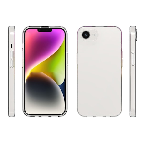 Fodral Skal för iPhone 16e Stötdämpade Förstärkta hörn TPU Transparent