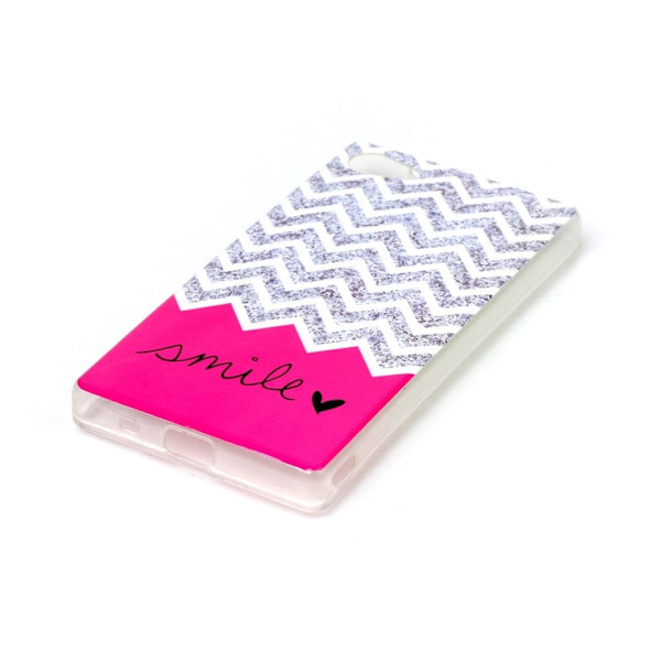 TPU Skal Z5 Compact - Chevron and Word Smile multifärg