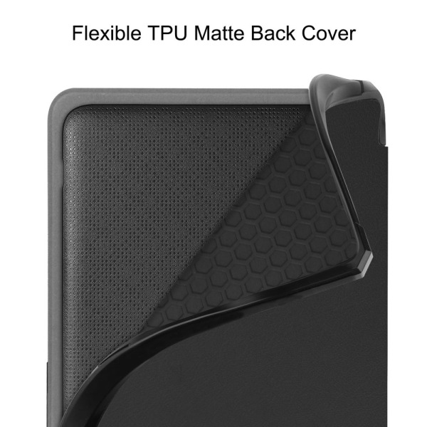 For Kobo Libra Colour Etui PU Læder + TPU E-Reader Cover - Sort Black