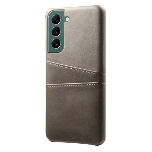 Til Samsung Galaxy S24+ KSQ PU-læderbelagt skal hårdt etui Grey