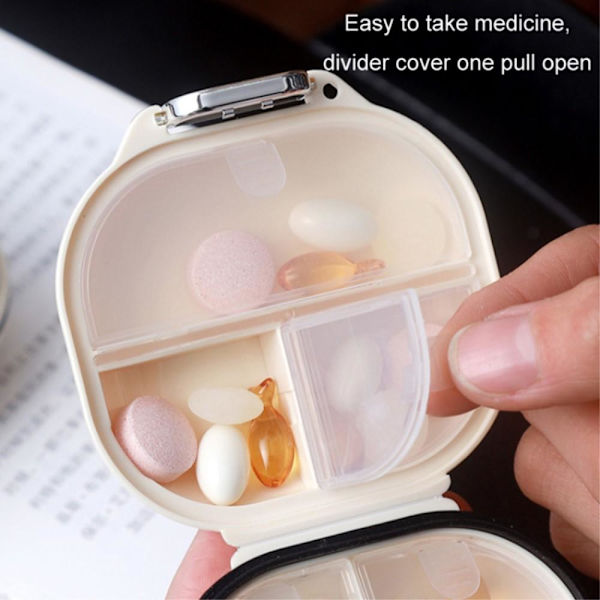 7-dages ugentlig pilledispenser Medicinsk forseglet opbevaringsetui White