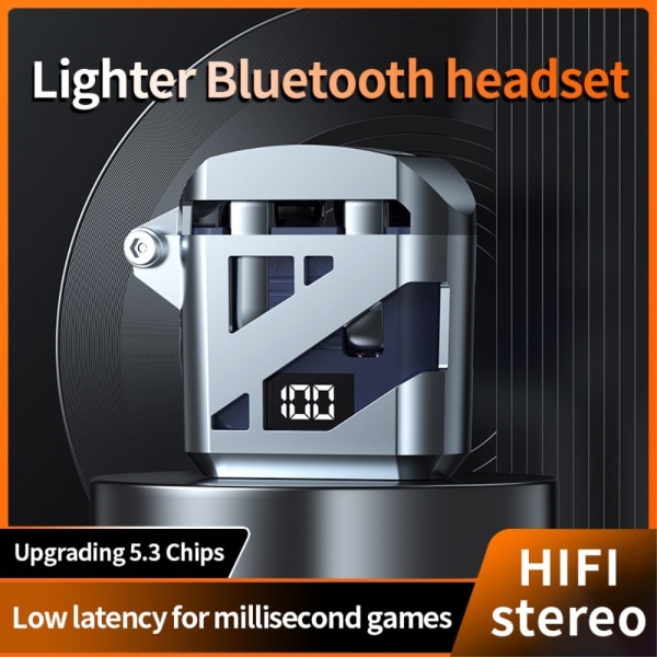 Cool Mecha Style In-Ear Bluetooth Headset Trådlösa hörlurar - Bl Blå