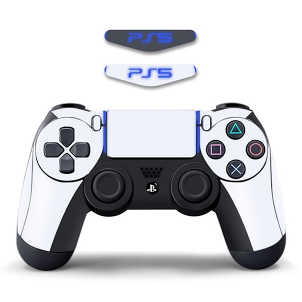 Dekal for Sony PS4 / PS4 Slim Spillkontroll Fjernbar - Hvit White