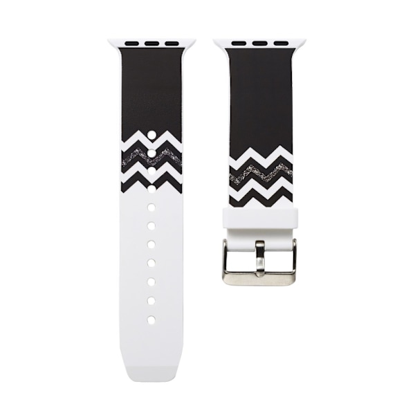 Silicone Watchband for Apple Watch 4 40mm, Series 3 / 2 / 1 38mm - Twill Multicolor