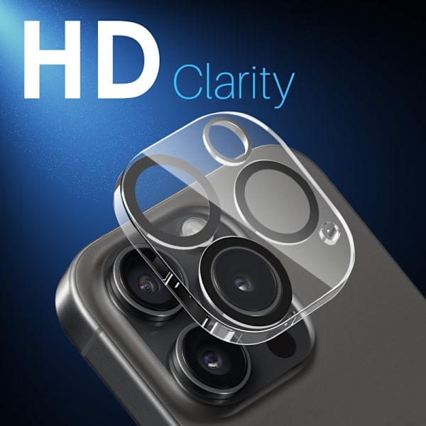 NORTHJO 2-Pack Kameralinsskydd för iPhone 16 Pro / 16 Pro Max, Härdat Glas Svart