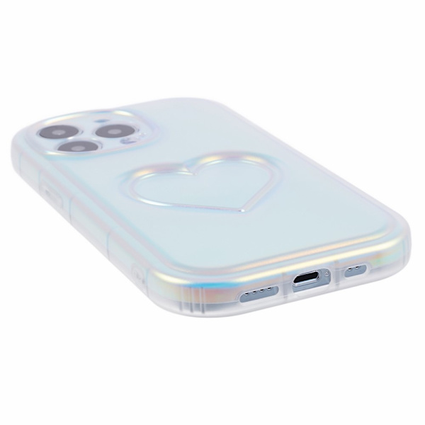 iPhone 15 Pro -kotelolle Shell TPU 3D Heart Shape - monivärinen Multicolor