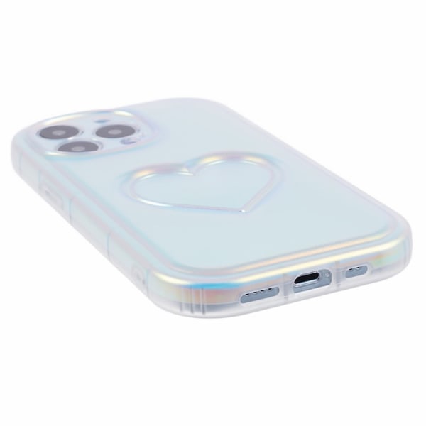 Til iPhone 15 Pro Cover Shell TPU 3D Hjerteform - Flerfarvet Multicolor