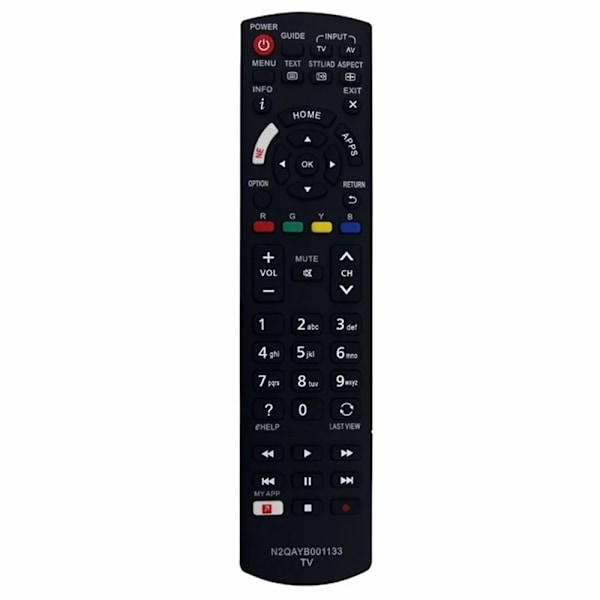 TV fjernbetjening Erstatning for N2QAYB0001133 Til Panasonic TV Black