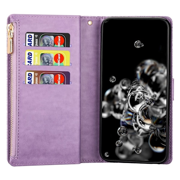 För Samsung Galaxy A26 5G Fodral Stjärnhimmel Graverad Plånboksskydd Lila