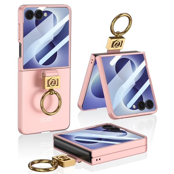GKK Telefondeksel med ringholder til Samsung Galaxy Z Flip8 Pink