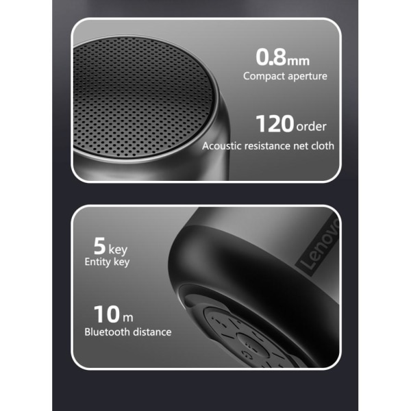 LENOVO Thinkplus K30 bærbar Bluetooth-højttaler Silver