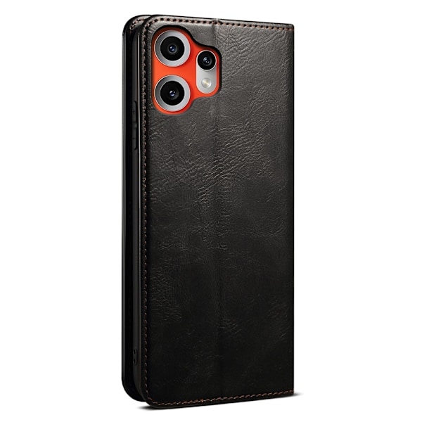 Crazy Horse pung-etui til Nothing CMF Phone 2 Pro - Sort Black