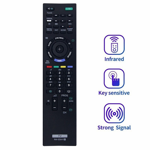 Fjernkontrollerstatning for RM-ED041 For Sony TV Black