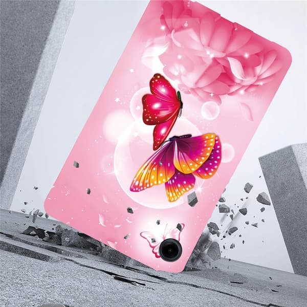 För Samsung Galaxy Tab A11 / A9 Fodral Mönstertryck Slim TPU skal Butterfly multifärg