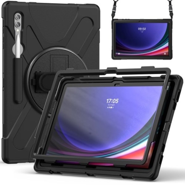 Samsung Galaxy Tab S10 Ultra / S9 Ultra / S8 Ultra raskas kuorikotelo Black