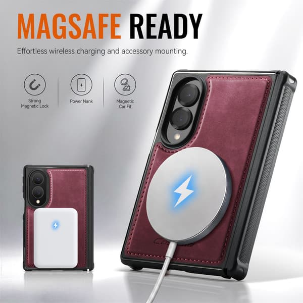 CASEME Magnetisk telefondeksel til Samsung Galaxy Z Fold8 Red