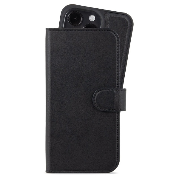 HOLDIT Wallet Case Magnet Plus Plånboksväska till iPhone 15 Pro Svart