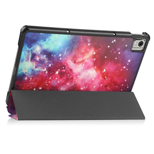 Nokia T21 Trifold Stand Sleep Wake Tablet Cover Case - Galaxy Multicolor