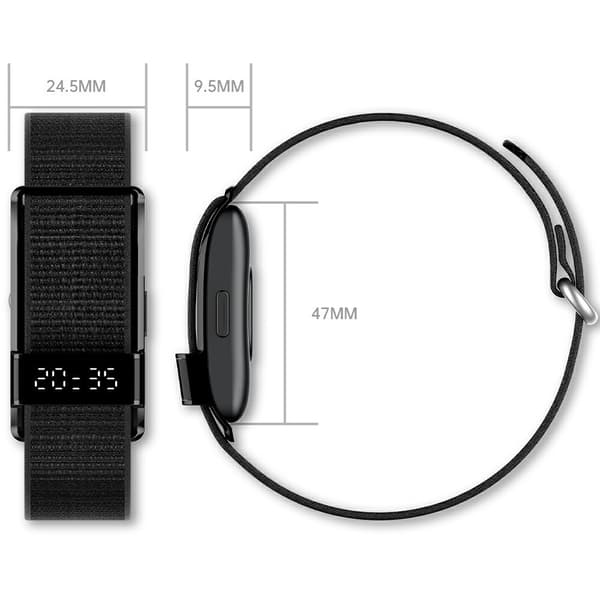Smartwatch Smart aktivitetstracker IP68 pulsmåler blod ilt søvn måler armbånd Black