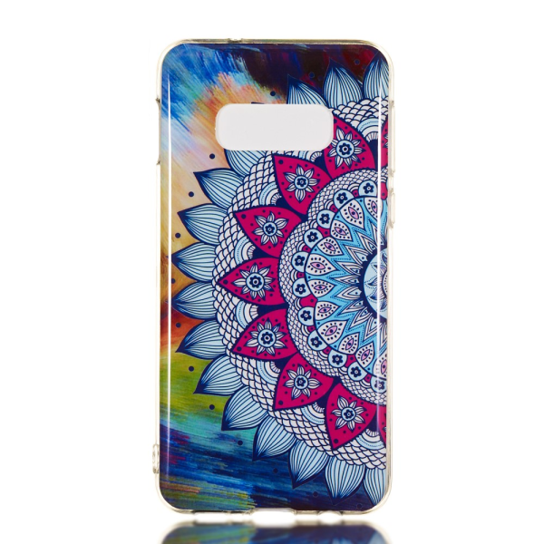 MTK Samsung Galaxy S10e TPU - Colorized Mandala Pattern Svart