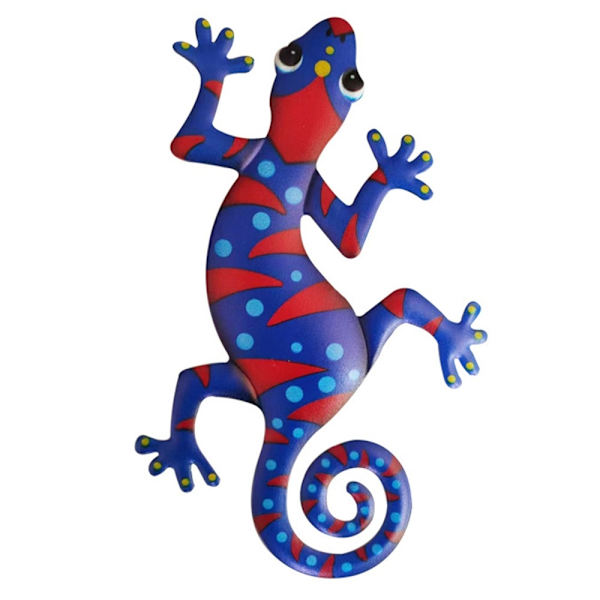 Gecko Lizard -seinätarra puutarhakoriste 13x22cm - tummansininen Blue