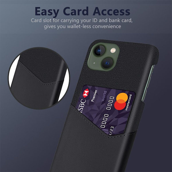 Kortinpidikkeen suojakotelo iPhone 15 Plus -suojukselle Black