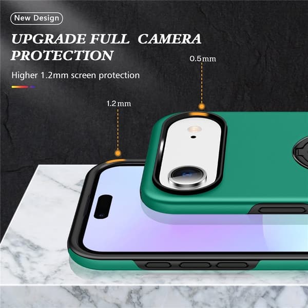 For iPhone Air Hybrid-deksel med Fingerring Green