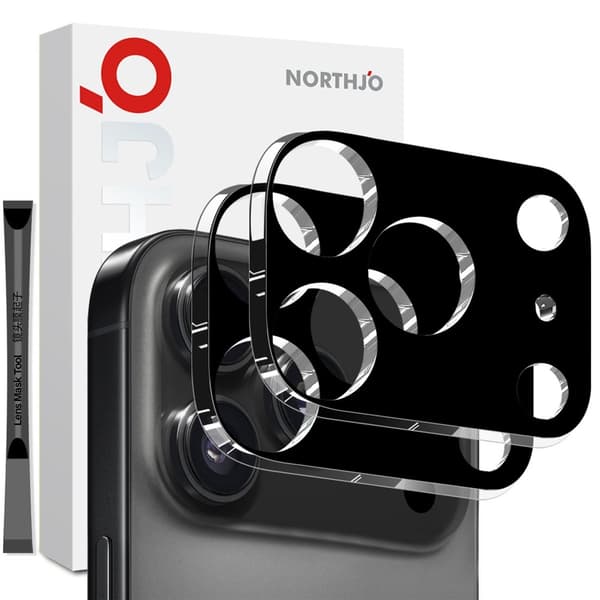 NORTHJO iPhone 17 Pro Max Kameralinssin Suojus 2kpl Black