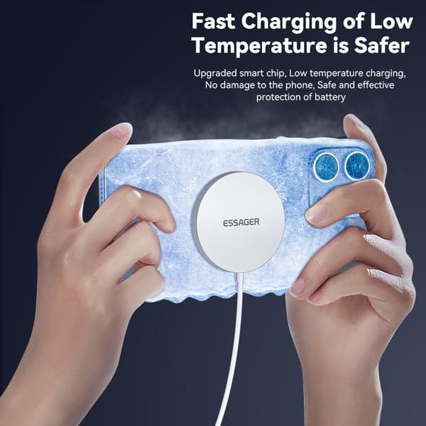 ESSAGER til iPhone 14/13/12 Series 15W magnetisk oplader White