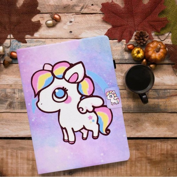 Til iPad 10.9 (2022) Tabletetui Cover Foldbart stativ - Farverig pony Multicolor