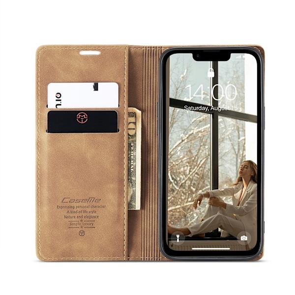 CASEME lompakkokotelo iPhone 17e / 16e Brown