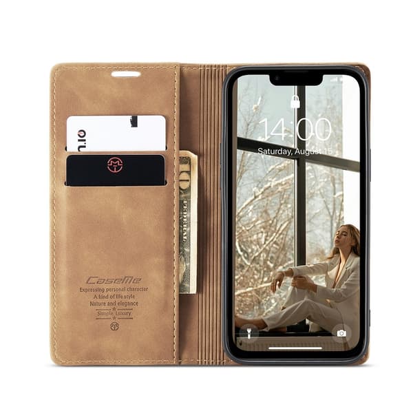 CASEME pungetui til iPhone 17e / 16e Brown