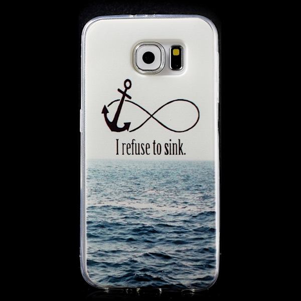 Samsung Galaxy S6 TPU skal Anchor and Quote Lila