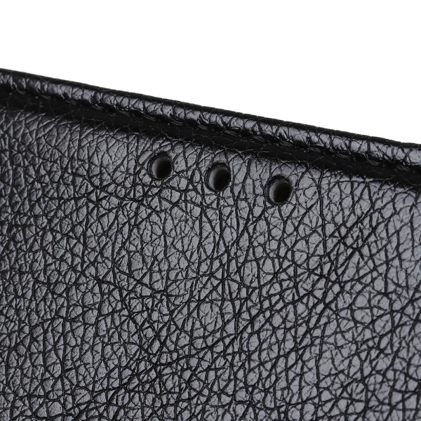 Nappa Texture Split Læder Pung Taske til Nokia 7.3 - Sort Black