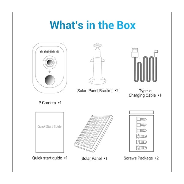 ESCAM QF370 3MP WiFi - kamera PIR Night Vision IP - kamera Solpanel White