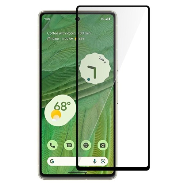 Til Google Pixel 7a hærdet glas skærmbeskytter fuld dækning Transparent