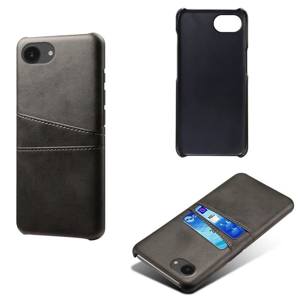 KSQ Kuori korttipaikalla iPhone 17e / 16e Musta Black