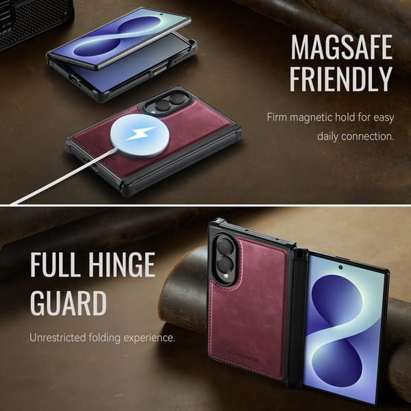 CASEME Magnetisk telefondeksel til Samsung Galaxy Z Fold8 Red