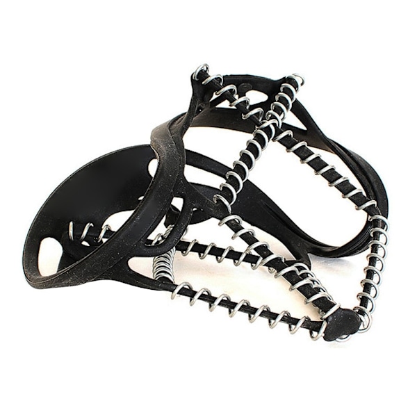 1,2 mm stålsneller Bars Walk-dragklosser for isfiske/jakt - L Black