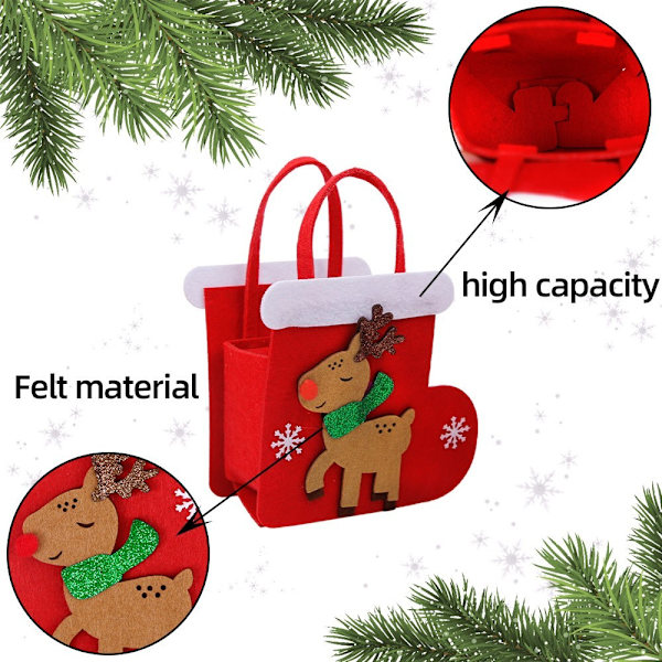 Christmas Sweets Cookies Bag Julegavegavepose - Julemanden Red