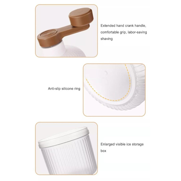 Shaved Ice ismaskin Ice Crusher med 2st iskub-brickor Vit