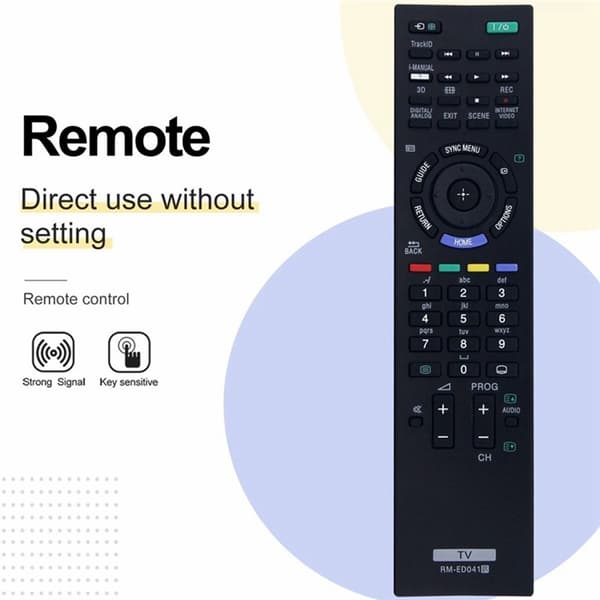 Fjernkontrollerstatning for RM-ED041 For Sony TV Black