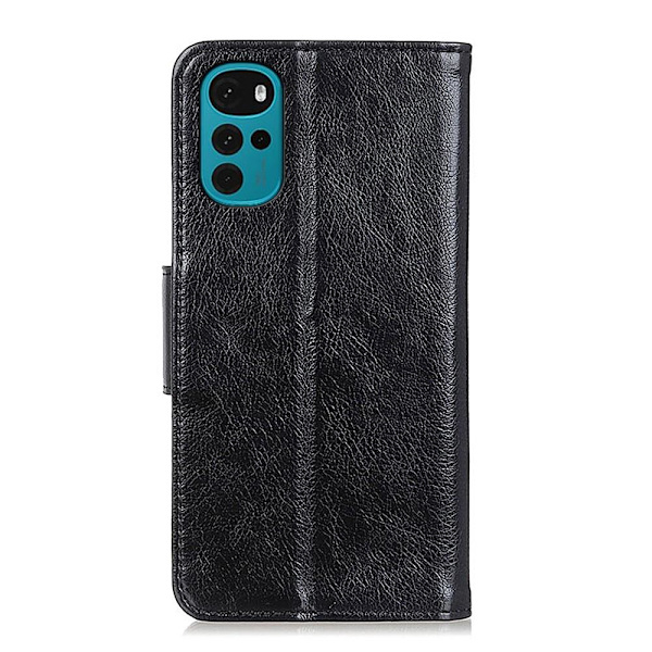 Nappa Texture Split Pung Cover til Motorola Moto G22/Moto E32s 4G - Sort Black