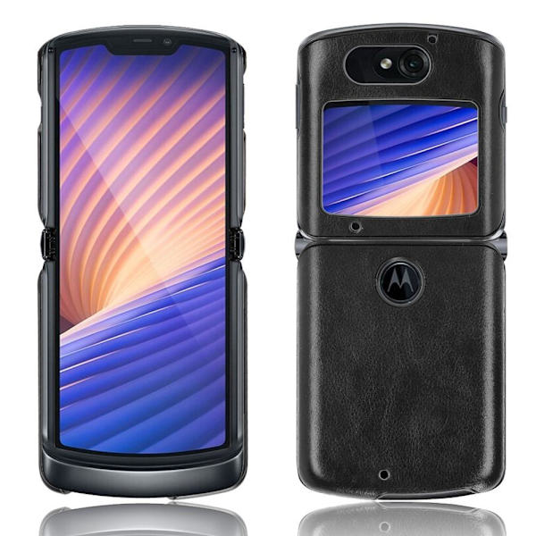 Litchi-tekstuurisuoja Motorola Razr 5G/Razrille (2020) Black