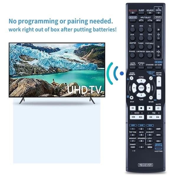 Fjernkontroll Utskiftning for AXD7586 for Pioneer AV-receiver Stereo System Black